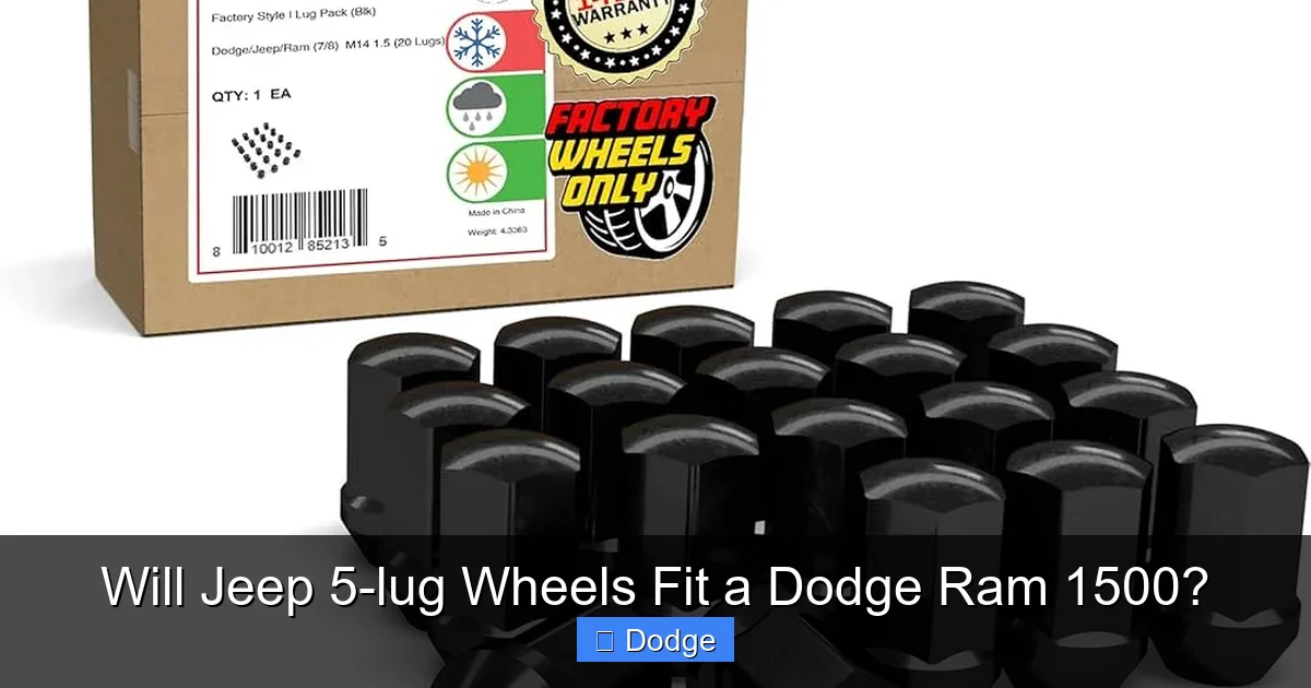 Will Jeep 5-lug Wheels Fit a Dodge Ram 1500?