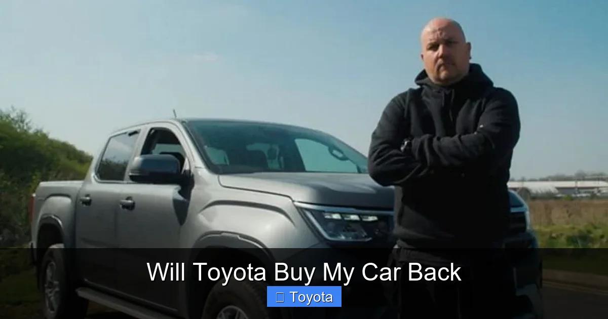 Will Toyota Buy My Car Back