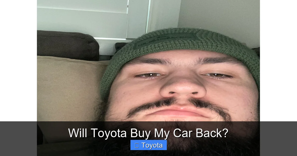 Will Toyota Buy My Car Back?