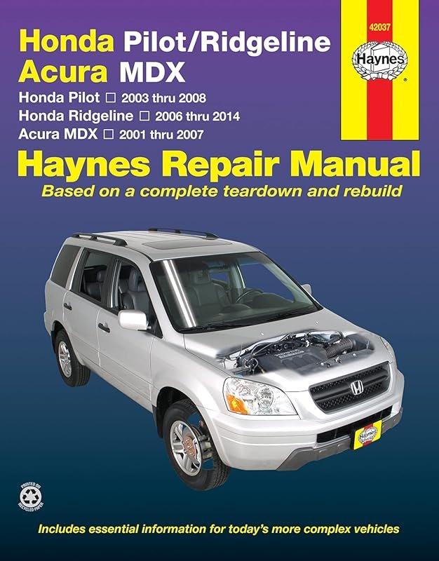 Haynes Repair Manual for Honda Pilot 2003–2008, Ridgeline 2006–2014, a