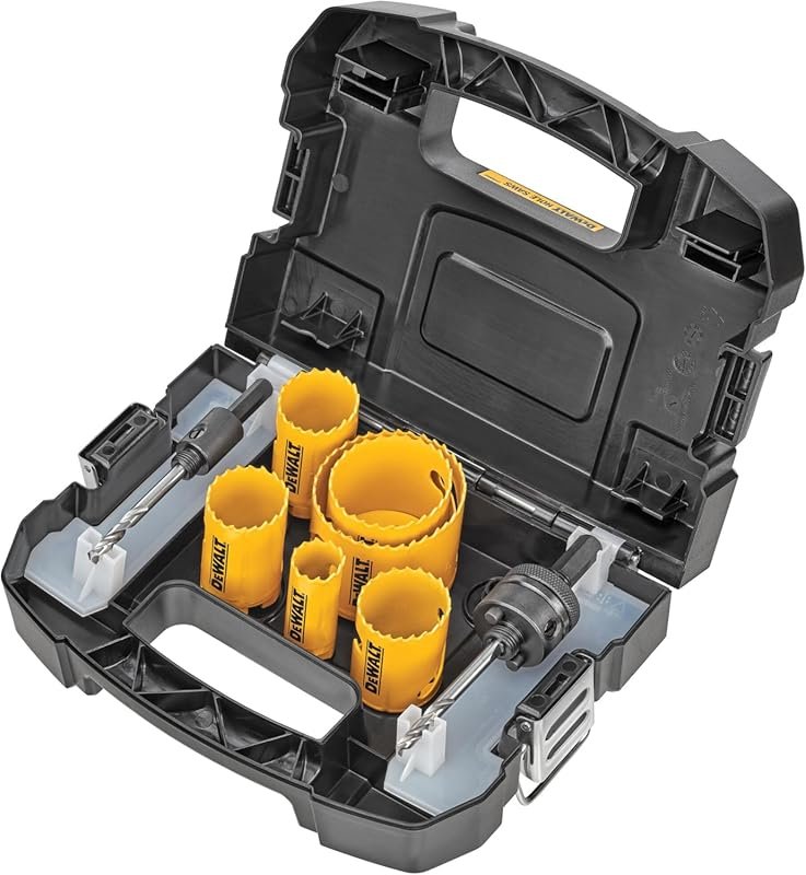 DEWALT Hole Saw Kit, Standard Electrician's Set, Bi-Metal , Yellow