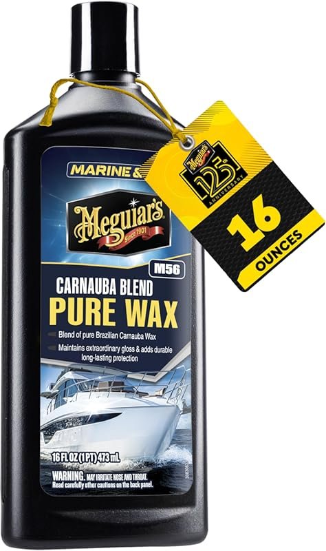Meguiar's Marine and RV Pure Wax for Protecting Gel Coat and Fiberglas
