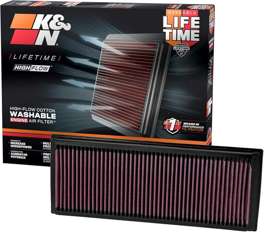 K&N High-Flow Engine Air Filter for 1999-2012 Mercedes-Benz (see descr