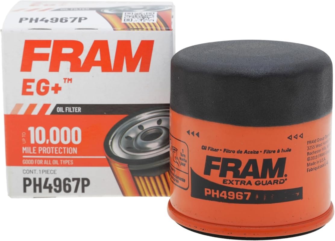 FRAM EG+ PH4967P 10K Mile Engine Oil Filter for Select Vehicle Models