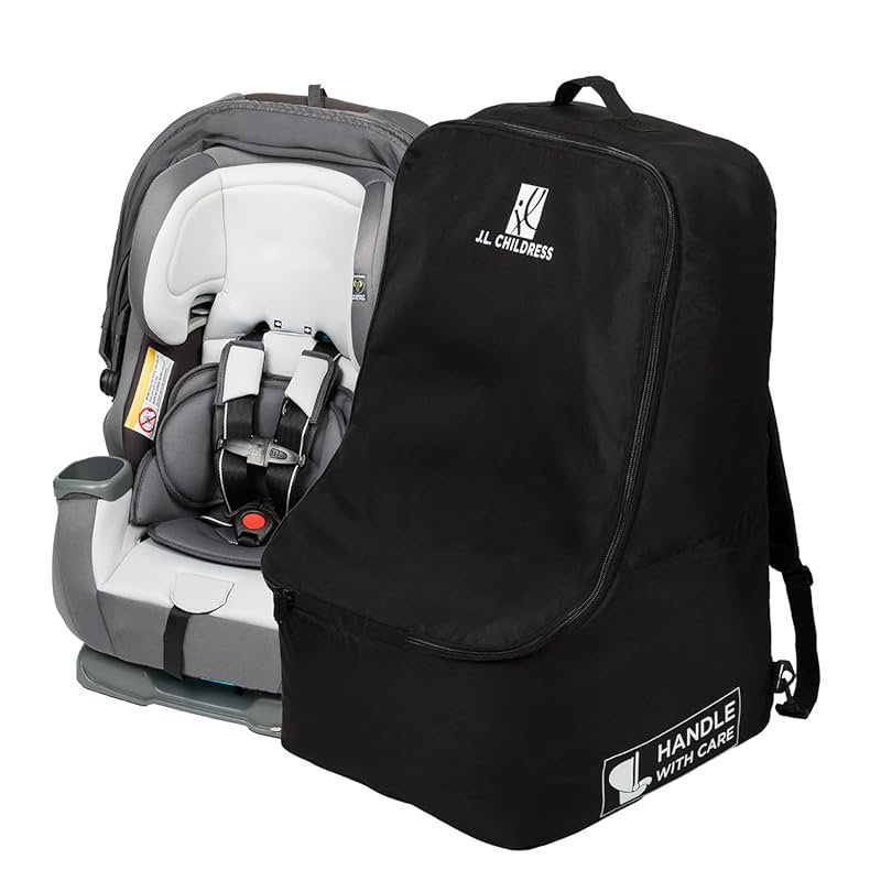 J.L. Childress AirTag Compatible Padded Backpack Car Seat Bag for Airp