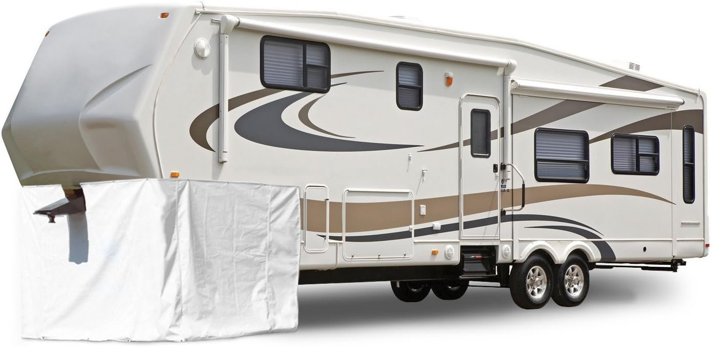 Adco Polar White RV Skirting for 5th Wheels Provides Winter Protection
