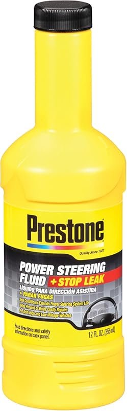 Prestone AS262 Power Steering Fluid with Stop Leak for 50,000 Miles, 1