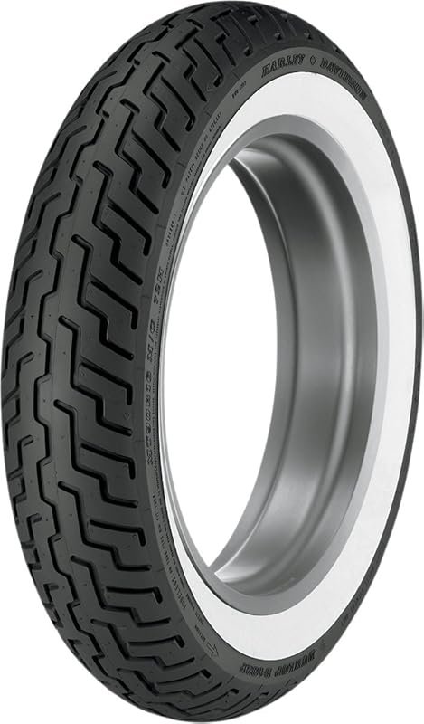 Dunlop D402 Front Motorcycle Tire in MT90B-16 Size with Wide White Wal