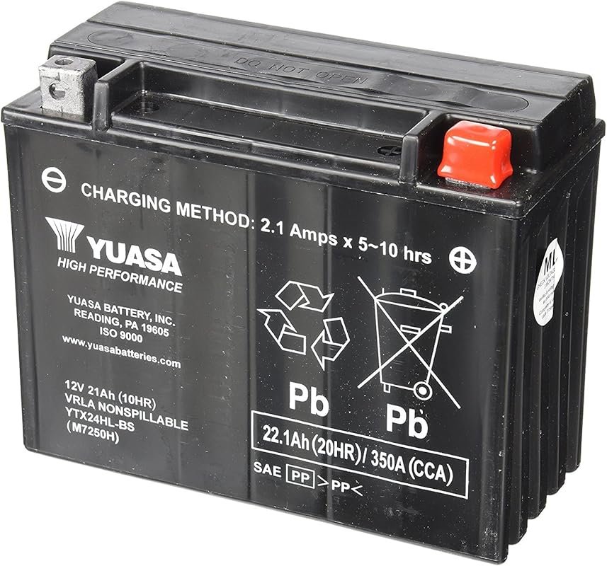 Yuasa YUAM7250H YTX24HL Factory Activated H Series AGM Battery - High 