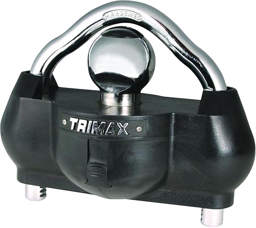 Trimax UMAX 100 Trailer Hitch Lock with Dual Force Security for 1-7/8