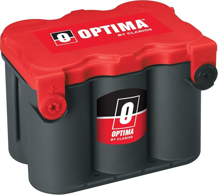 OPTIMA RedTop 12V 800CCA Sealed AGM Car Battery with Side Terminals an