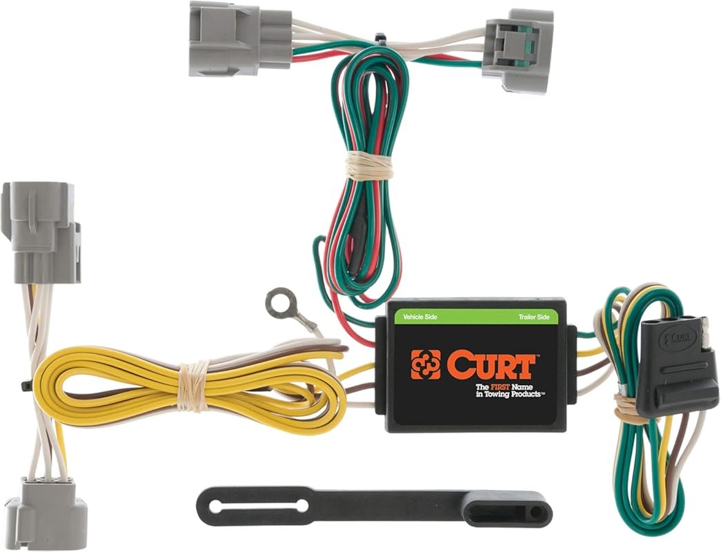 CURT 55513 Vehicle-Side Custom 4-Pin Trailer Wiring Harness, Fits Sele