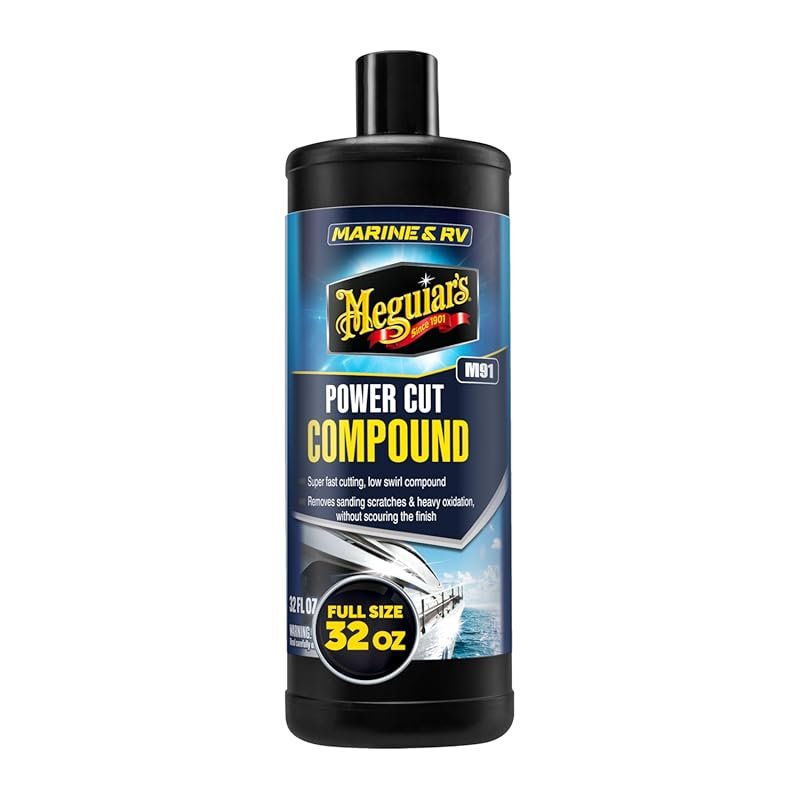 Meguiar's Marine RV Power Cut Compound removes oxidation and restores 