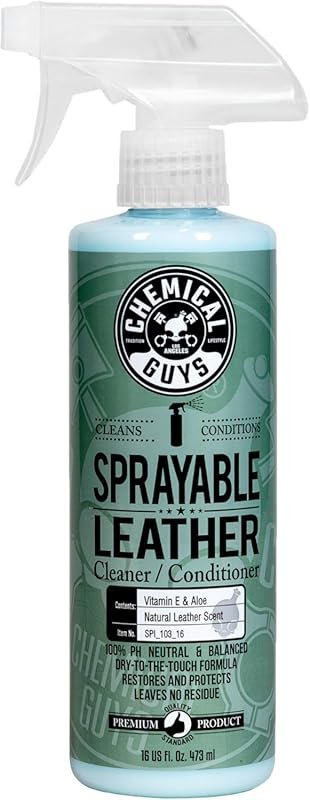 Chemical Guys Sprayable Leather Cleaner and Conditioner Cleans, Condit