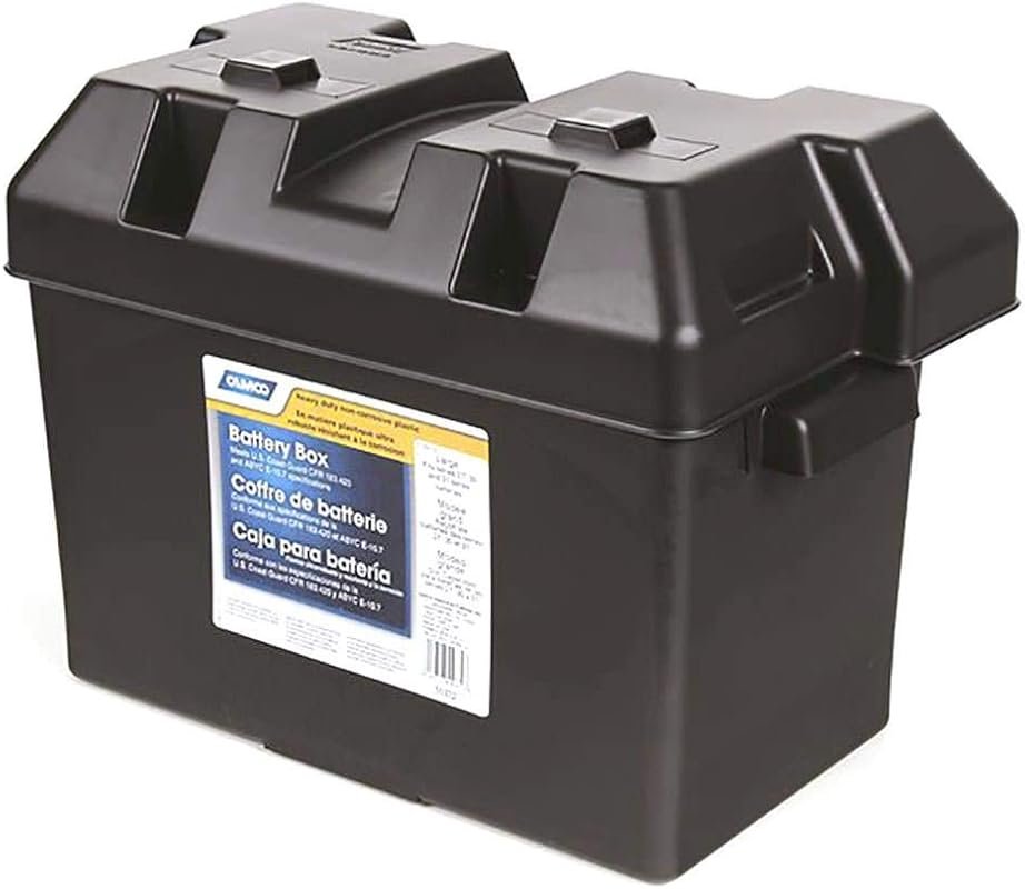 Camco Large Battery Box with Straps and Hardware - Group 27, 30, 31 |S