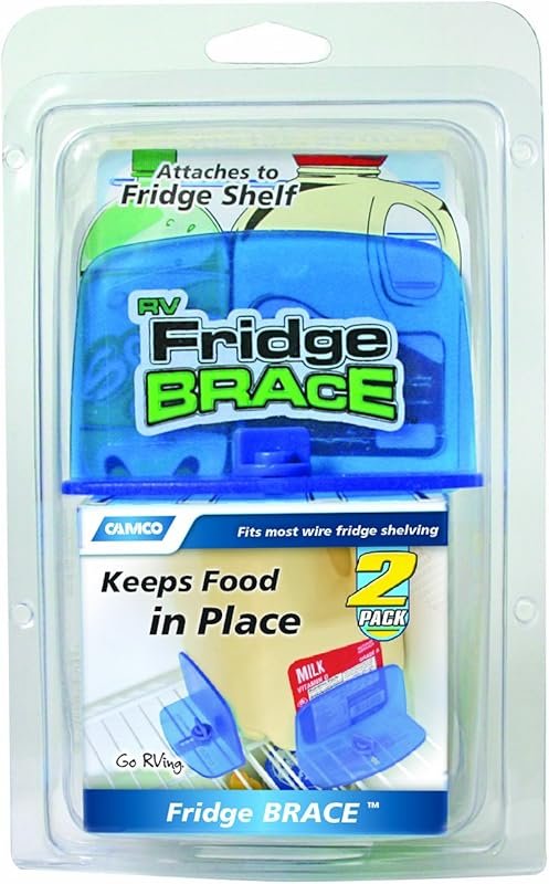 Camco RV Fridge Brace to Secure Food and Drinks During Travel for RVs 