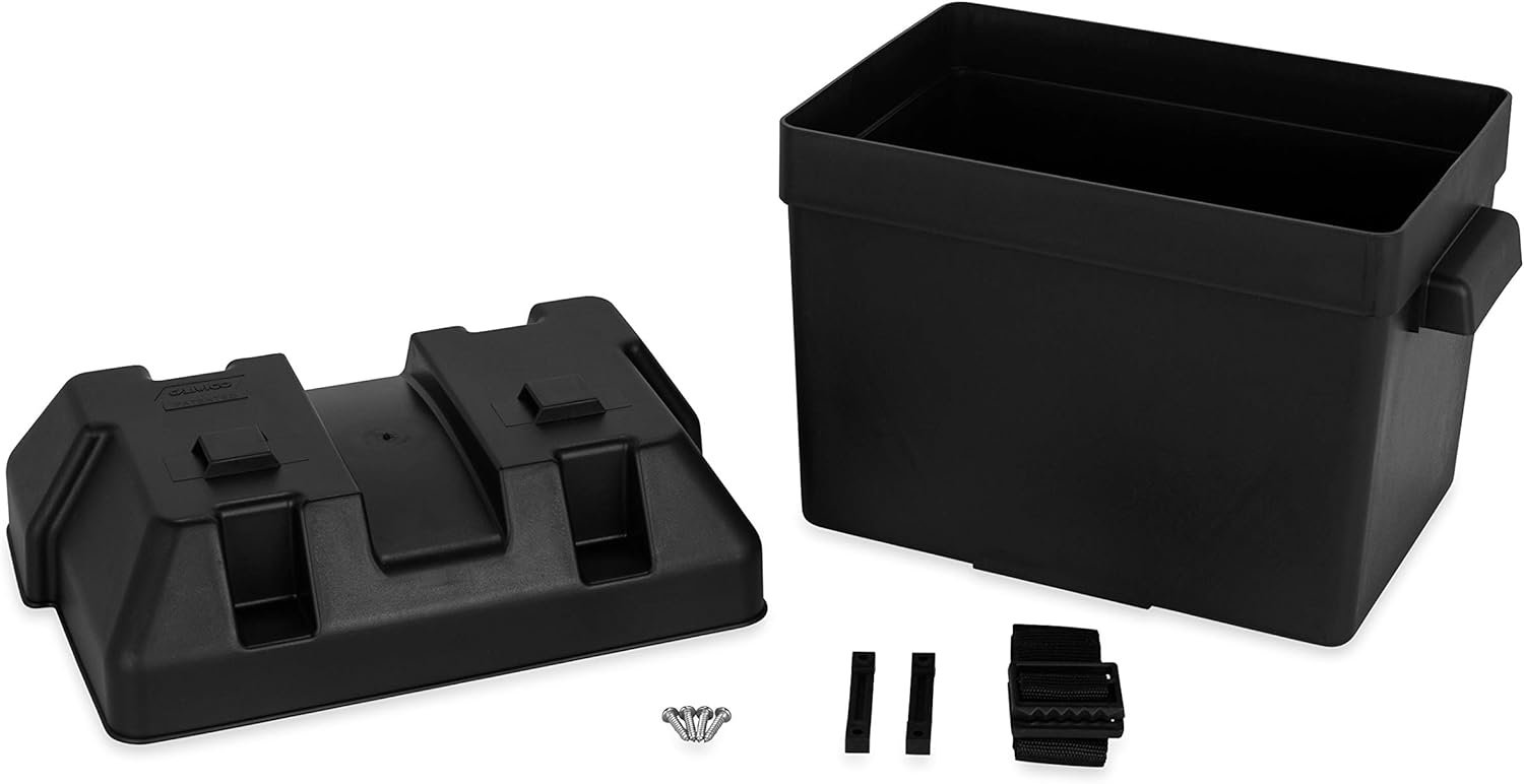 Camco Battery Box with Straps and Hardware for Group 24 RV Automotive