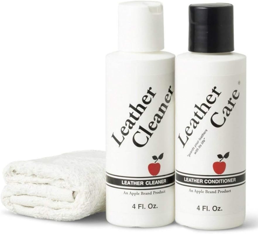 Apple Brand Leather Cleaner & Conditioner Kit for Purses, Handbags, Sh
