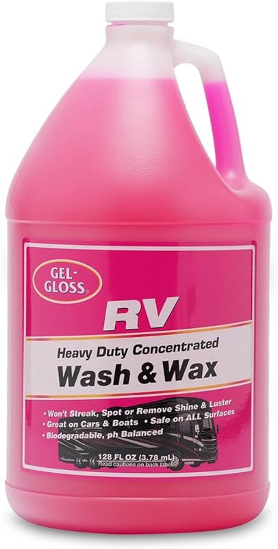 Gel Gloss RV Wash and Wax with Carnauba Formula for Streak-Free Shine