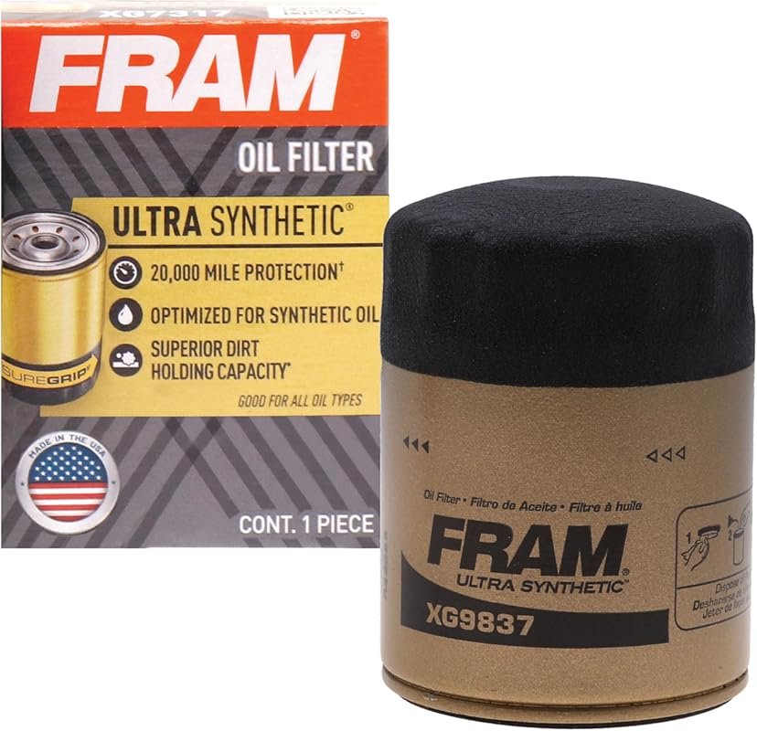 FRAM Ultra Synthetic XG9837 20K Mile Change Automotive Replacement Eng