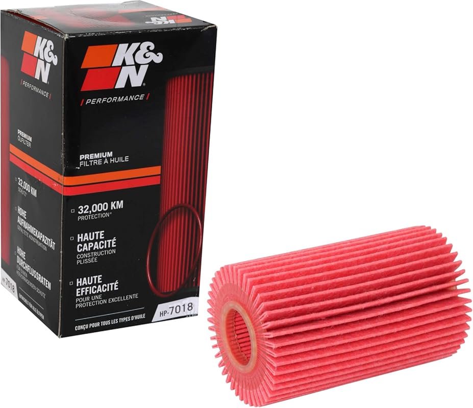 K&N HP-7018 Oil Filter – 20,000 Mile Protection for Lexus/Toyota/Ford