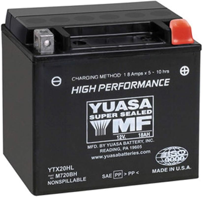 Yuasa YUAM720BH YTX20HL H-Series Factory Activated AGM Battery