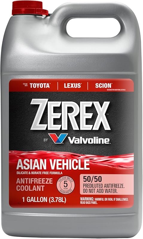 Zerex Asian Vehicle Red Silicate and Borate Free 50/50 Prediluted Read