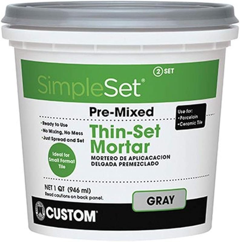 Custom Building Products SimpleSet Pre-Mixed Thin-Set Mortar for Showe