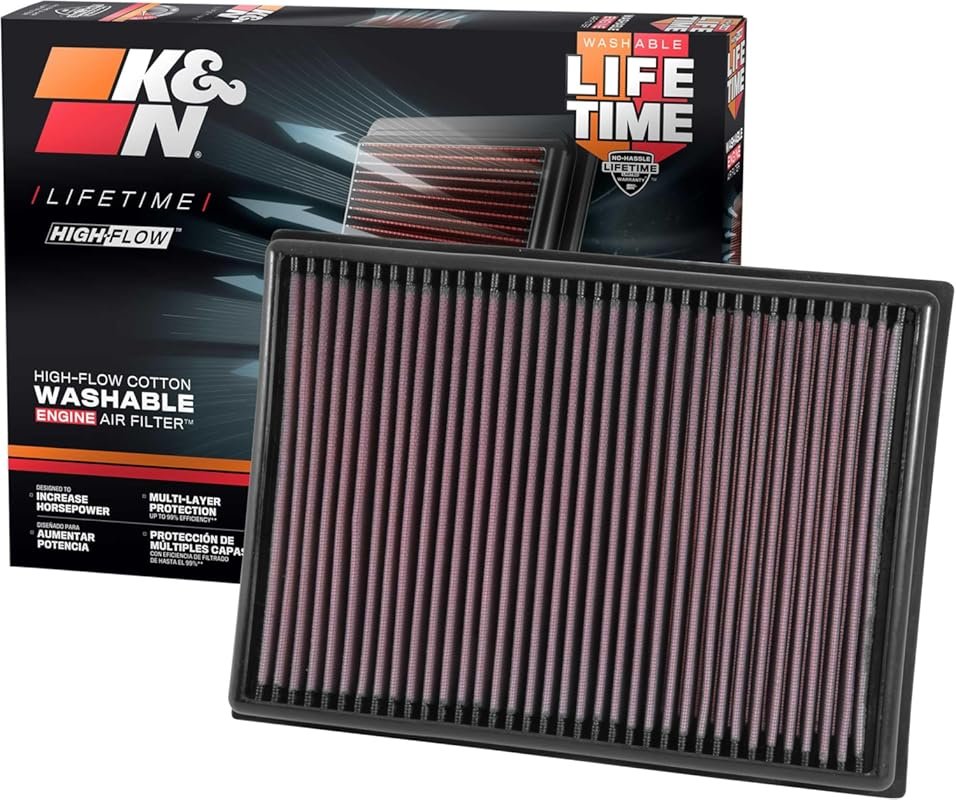 K&N High-Flow Washable Air Filter for 2010-2024 Toyota 4Runner to Boos