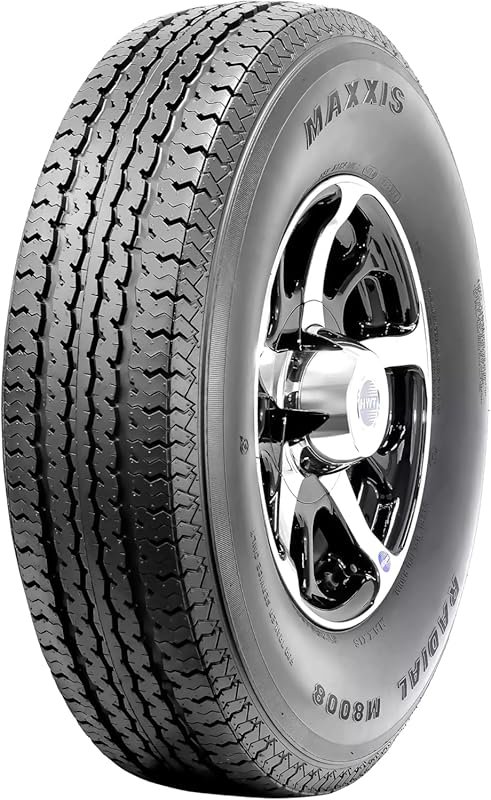 Maxxis M8008 ST Radial Trailer Tire in Size 205/75R15 with Black Sidew