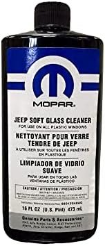 Mopar Jeep Wrangler Soft Top Glass Window Cleaner in a 16 oz Bottle