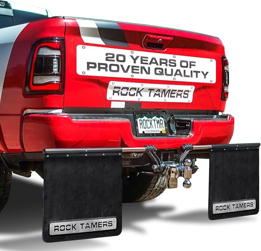 2 Inch Hitch Receiver Mud Flap System Removable Adjustable Truck Splas