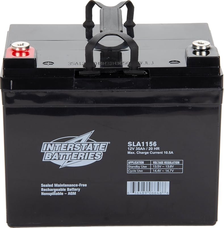 Interstate 12V 35Ah AGM Rechargeable Battery for Construction and Back