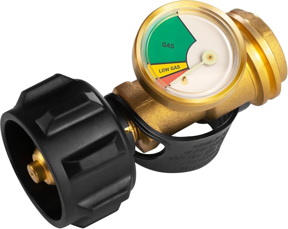 DOZYANT Propane Tank Gauge and Leak Detector for RVs: Type 1 Connectio