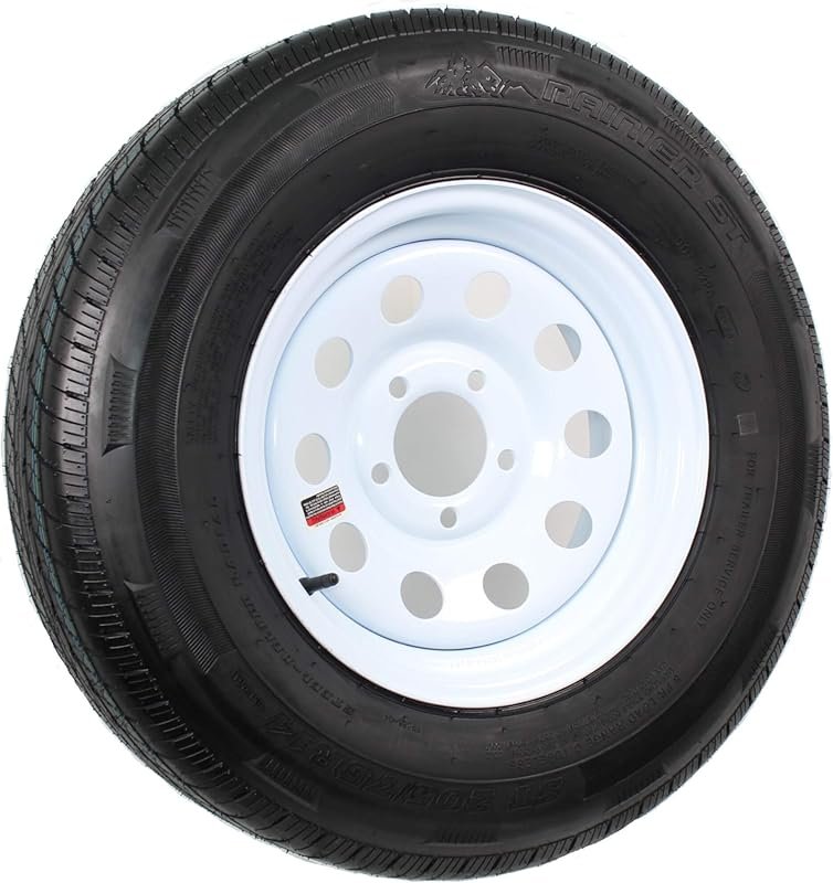 ST Radial Trailer Tire and Wheel Assembly in Size ST205/75R-14 with 5-