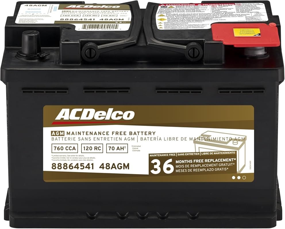 ACDelco Gold 48AGM 36 Month Warranty AGM BCI Group 48 Battery