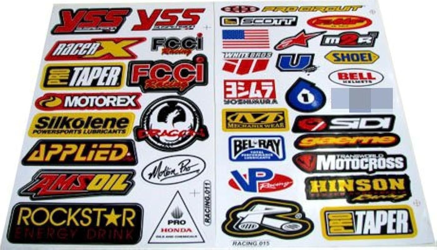Rockstar Racing Gear Decal Sticker Mx Motocross Dirt Bike ATV 2 Sheets