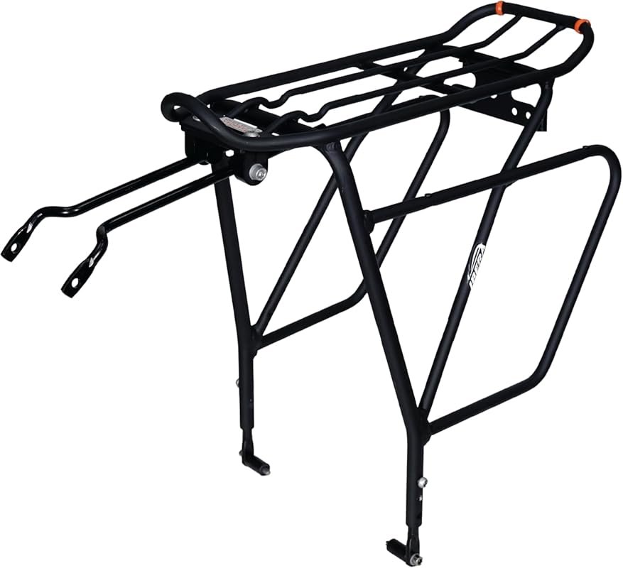 Ibera Bicycle Touring Carrier for Disc Brake and Fat Tire Bikes - Adju