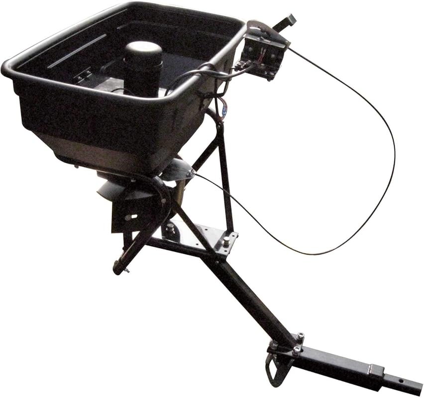 Field Tuff Hitch-Mount Grass Seed Spreader, Rain Protector for ATV/UTV