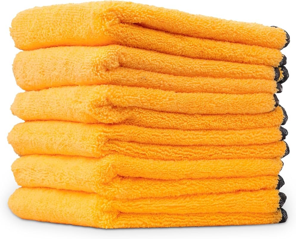 Chemical Guys Gold Microfiber Towels, 24x16 Inch Premium 6-Pack for Sc
