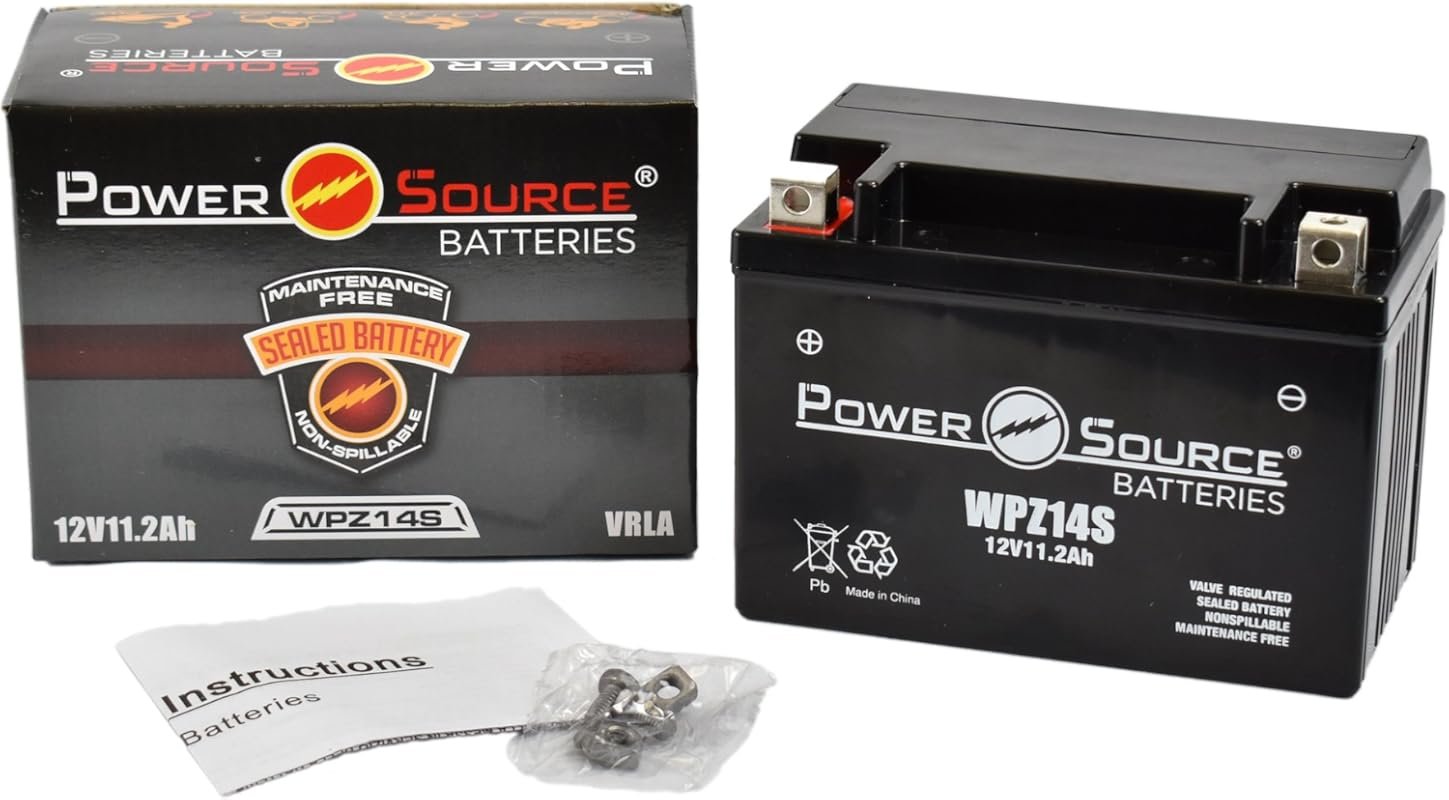 WPZ14S 250cca High Performance Sealed AGM Replacement Battery for YTZ1