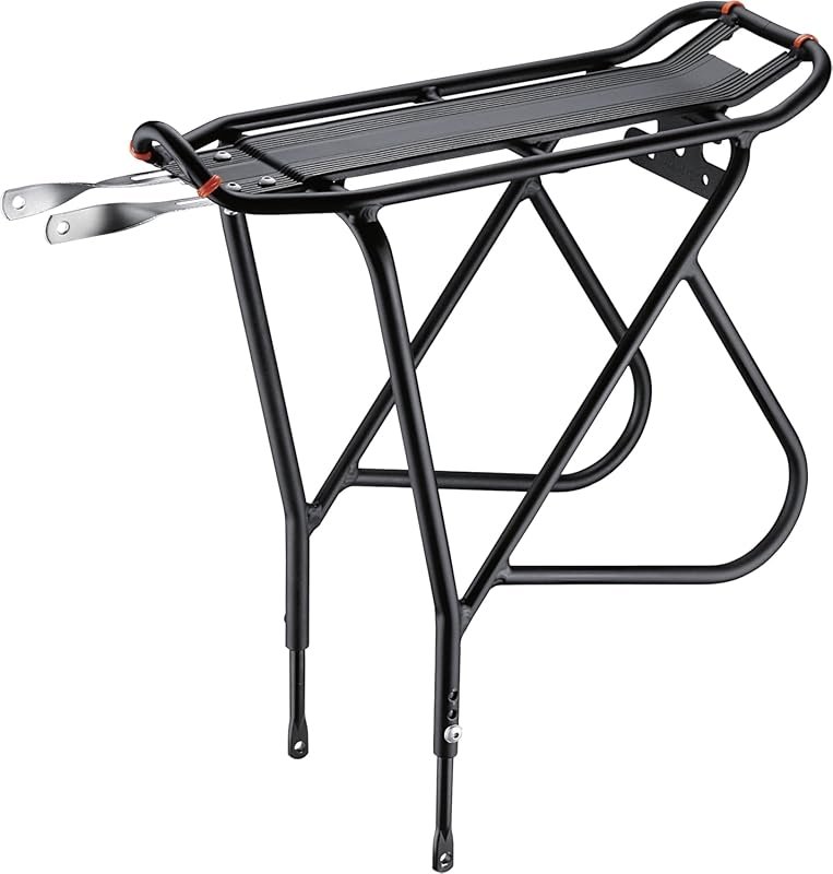Ibera Touring Bike Rack for Disc and Non-Disc Brakes, Fat Tires, Height Adjustable