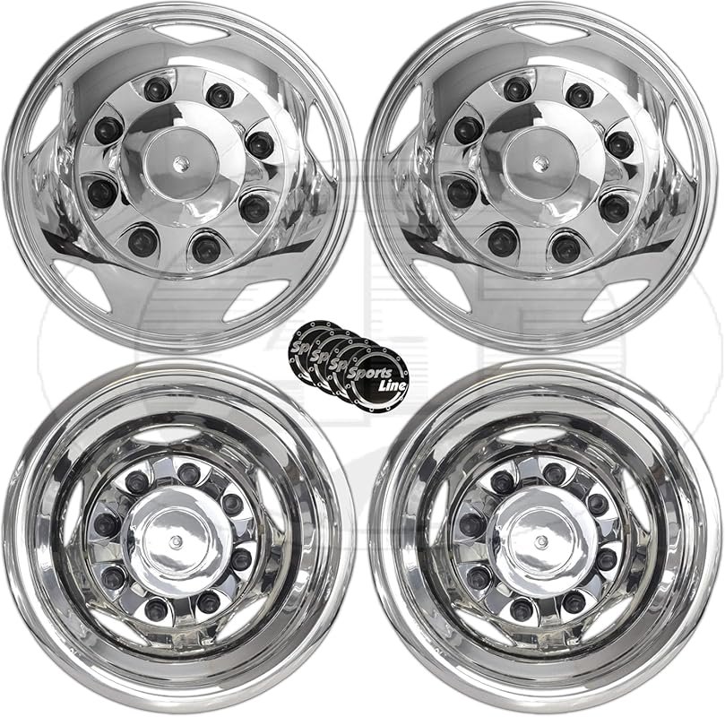 17-Inch Stainless Steel Dually Wheel Simulator Set for GM Chevy 3500HD