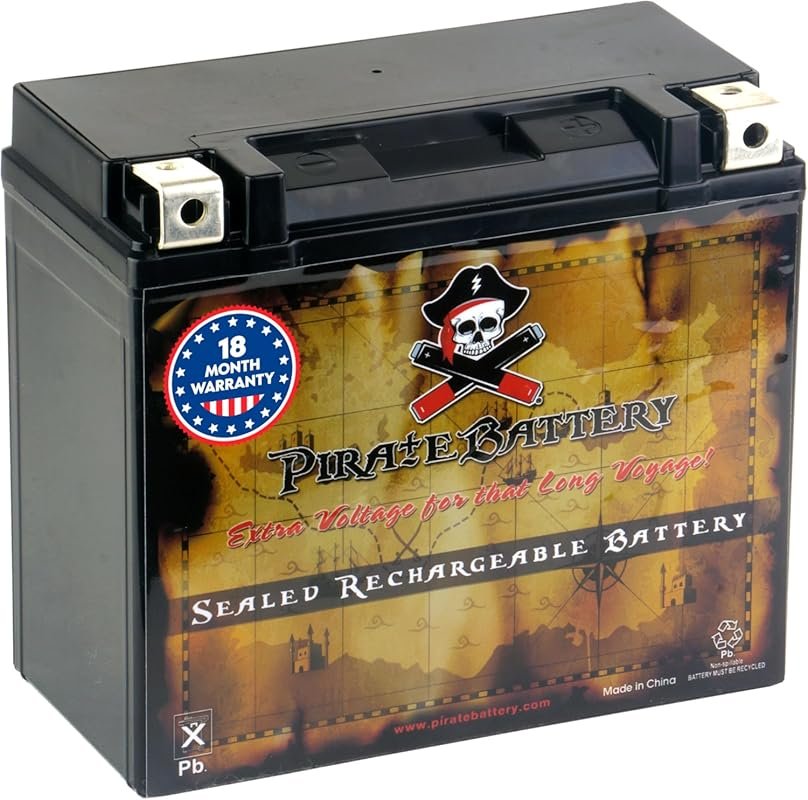 Pirate Battery YTX20HL-BS 12V 19AH AGM Battery for Harley Davidson and