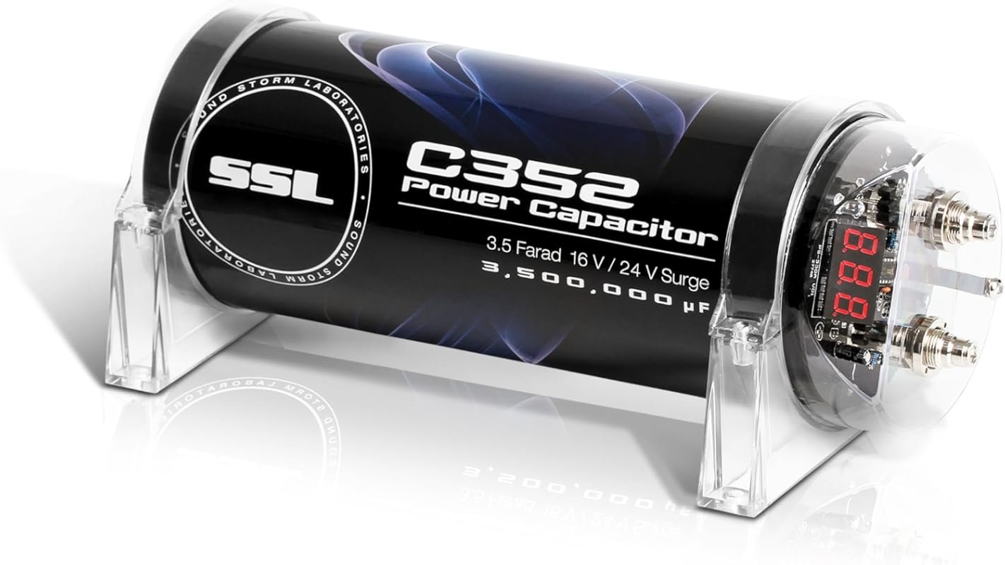 Sound Storm Laboratories C352 3.5 Farad Car Audio Capacitor for Amplif