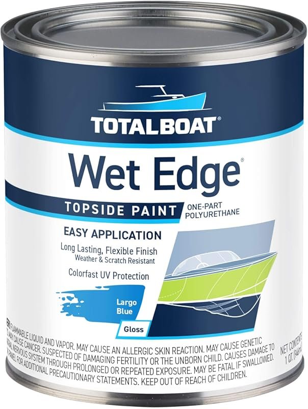 TotalBoat Wet Edge Topside Marine Paint Polyurethane Coating for Fiber
