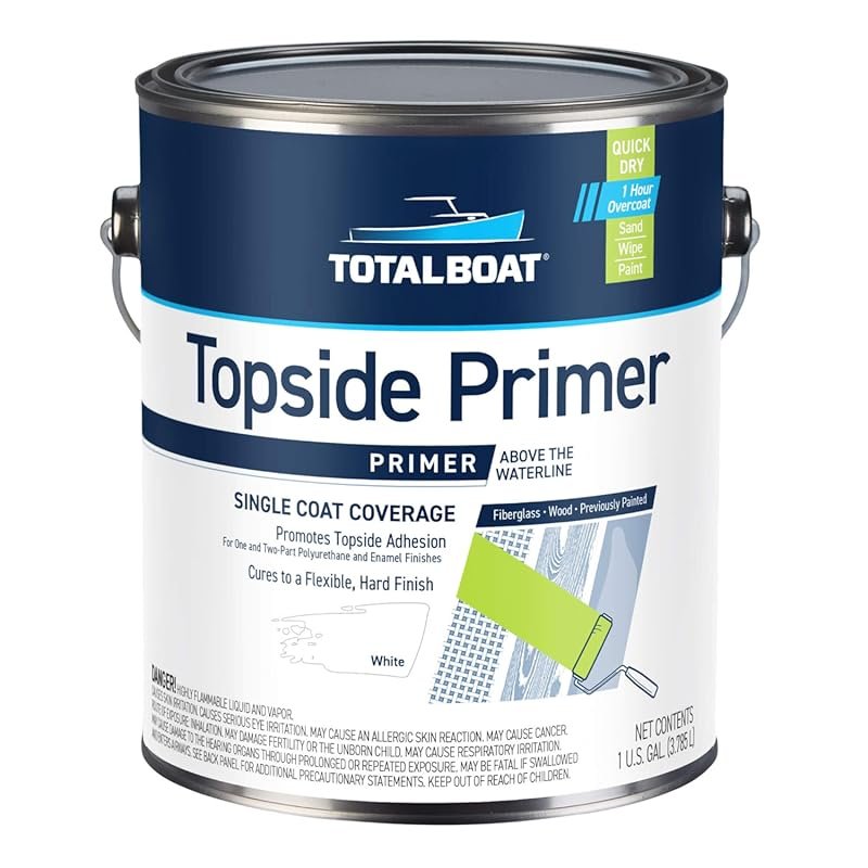 TotalBoat Marine Topside Paint Primer for Fiberglass and Wood Boats in