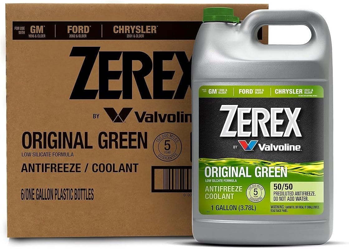 Zerex Original Green Antifreeze Coolant: Low Silicate 50/50 Pre-Dilute