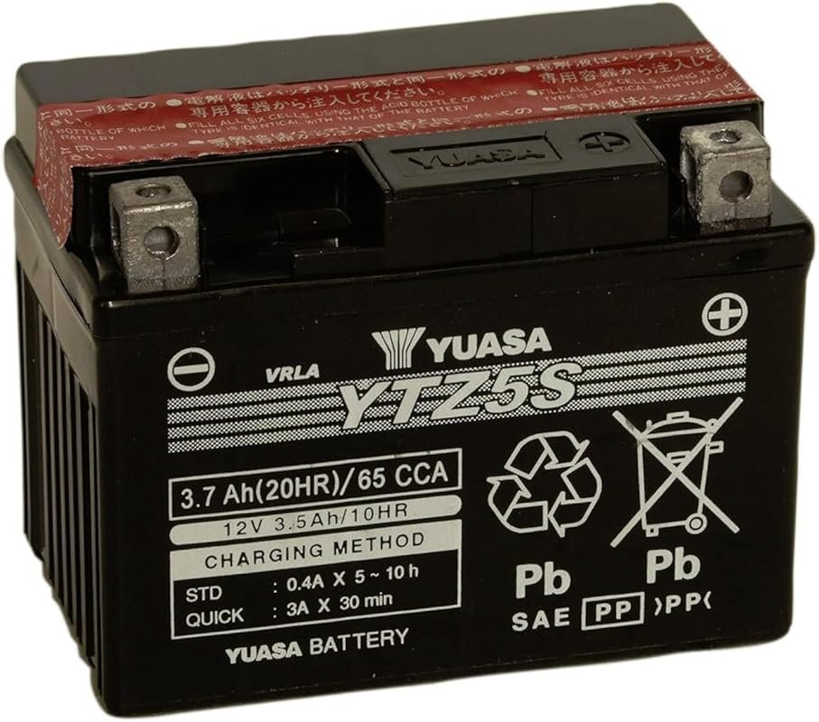 Yuasa YTZ5S-BS High Performance AGM Motorcycle Battery – Maintenance F