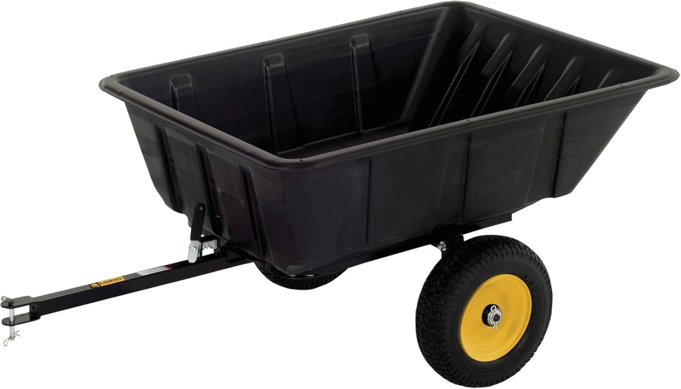 Polar Lawn and Garden Trailer with 900 lb Capacity, Tilt Frame, and Ru